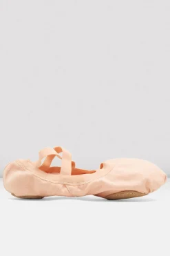 Girls Pro-Elastic Canvas Ballet Shoes