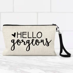Hello Gorgeous Cosmetic Bag, Makeup Travel Tolietry Bag