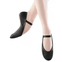 Kids Bloch "Dansoft" Black Leather Full Sole Ballet Shoes Child