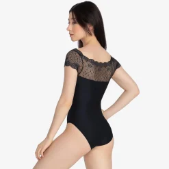 Lace Cap Sleeve Leotard