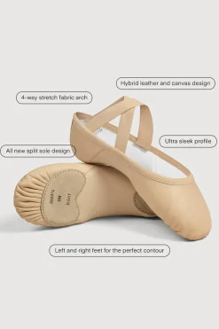 Ladies Enhance Leather Ballet Shoes