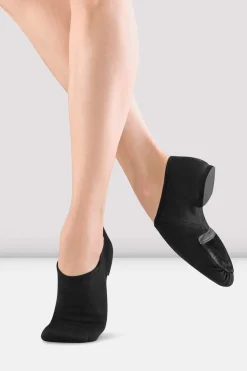 Ladies Phantom Stretch Canvas Jazz Shoes in Black