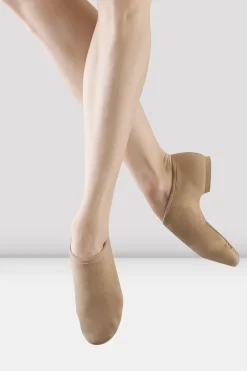 Ladies Phantom Stretch Canvas Jazz Shoes in Tan
