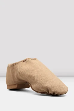Ladies Phantom Stretch Canvas Jazz Shoes in Tan