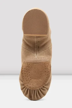 Ladies Phantom Stretch Canvas Jazz Shoes in Tan