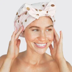 Luxury Shower Cap Blush Dot