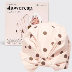 Luxury Shower Cap Blush Dot
