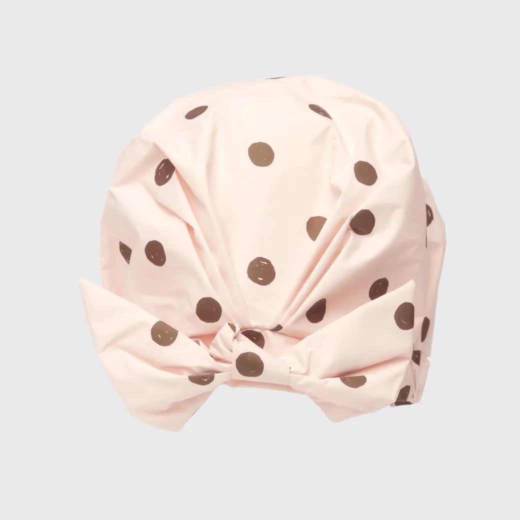 Luxury Shower Cap Blush Dot