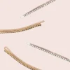 Metal Rhinestone Extra Long Bobby Pins 4pc Set Gold/Silver