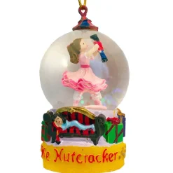 Mini Clara with Nutcracker Snow Globe Ornament