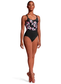 Mirella Double Strap Printed Camisole Leotard