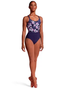 Mirella Double Strap Printed Camisole Leotard