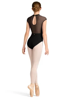 Mirella V-Front Cap Sleeve Leotard