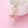 Pink Ballet Girls Necklace