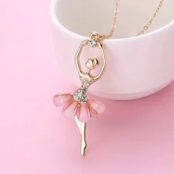 Pink Ballet Girls Necklace
