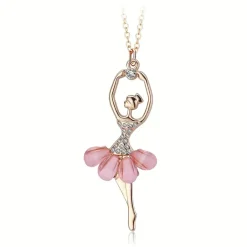 Pink Ballet Girls Necklace