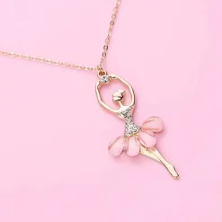 Pink Ballet Girls Necklace