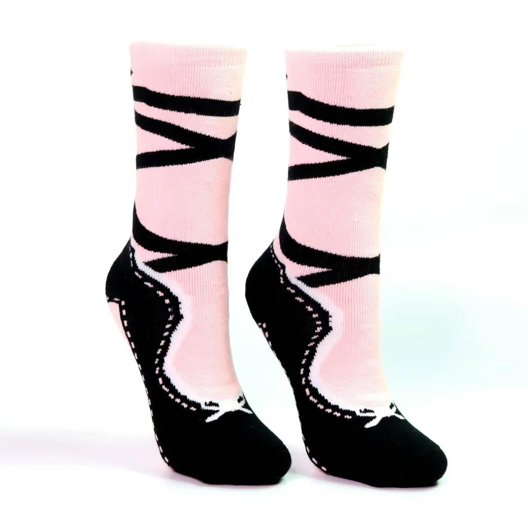 Pink Pointe Slipper Heavyweight Socks: Kids