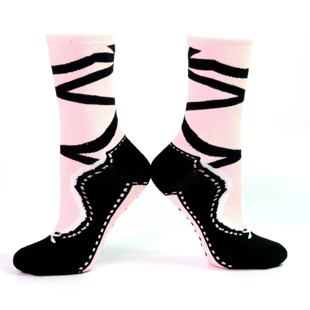 Pink Pointe Slipper Heavyweight Socks: Kids