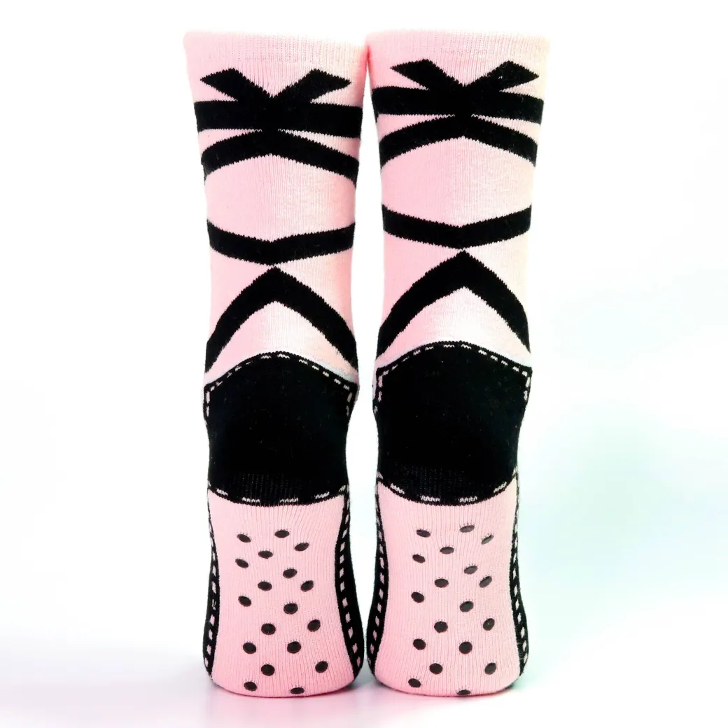 Pink Pointe Slipper Heavyweight Socks: Kids