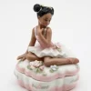 Porcelain Ballerina with Pink Trinket Box