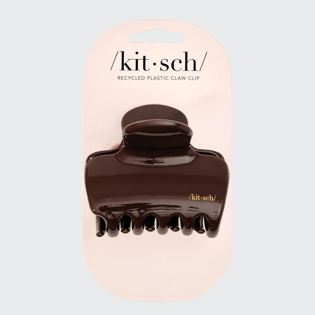 Recycled Plastic Puffy Cloud Clip 1pc Chocolate
