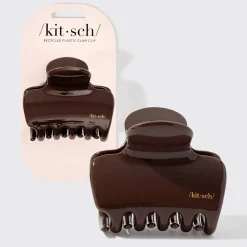 Recycled Plastic Puffy Cloud Clip 1pc Chocolate