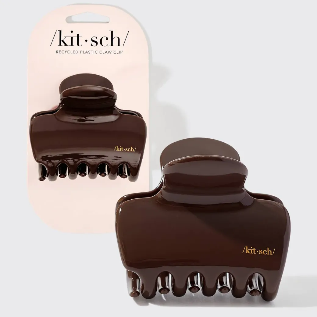 Recycled Plastic Puffy Cloud Clip 1pc Chocolate