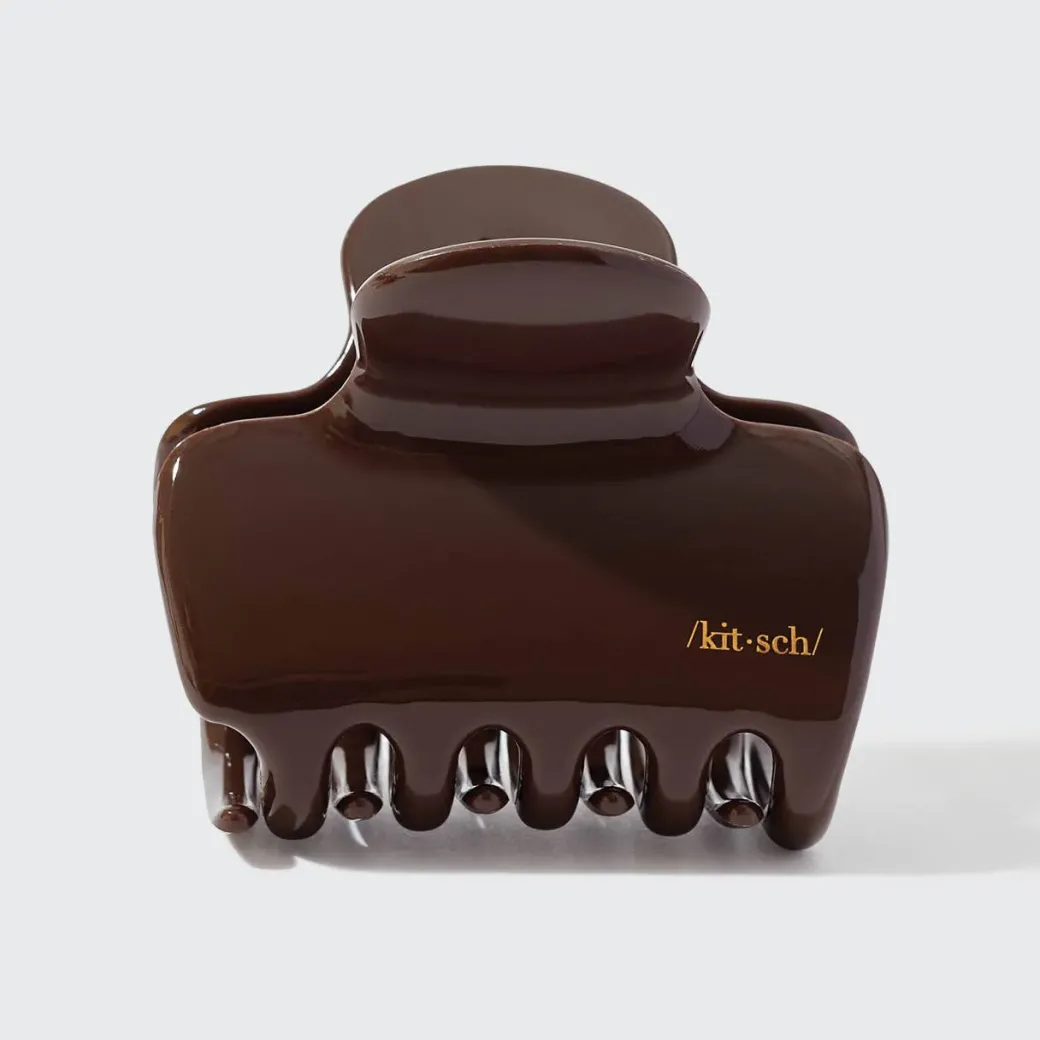 Recycled Plastic Puffy Cloud Clip 1pc Chocolate