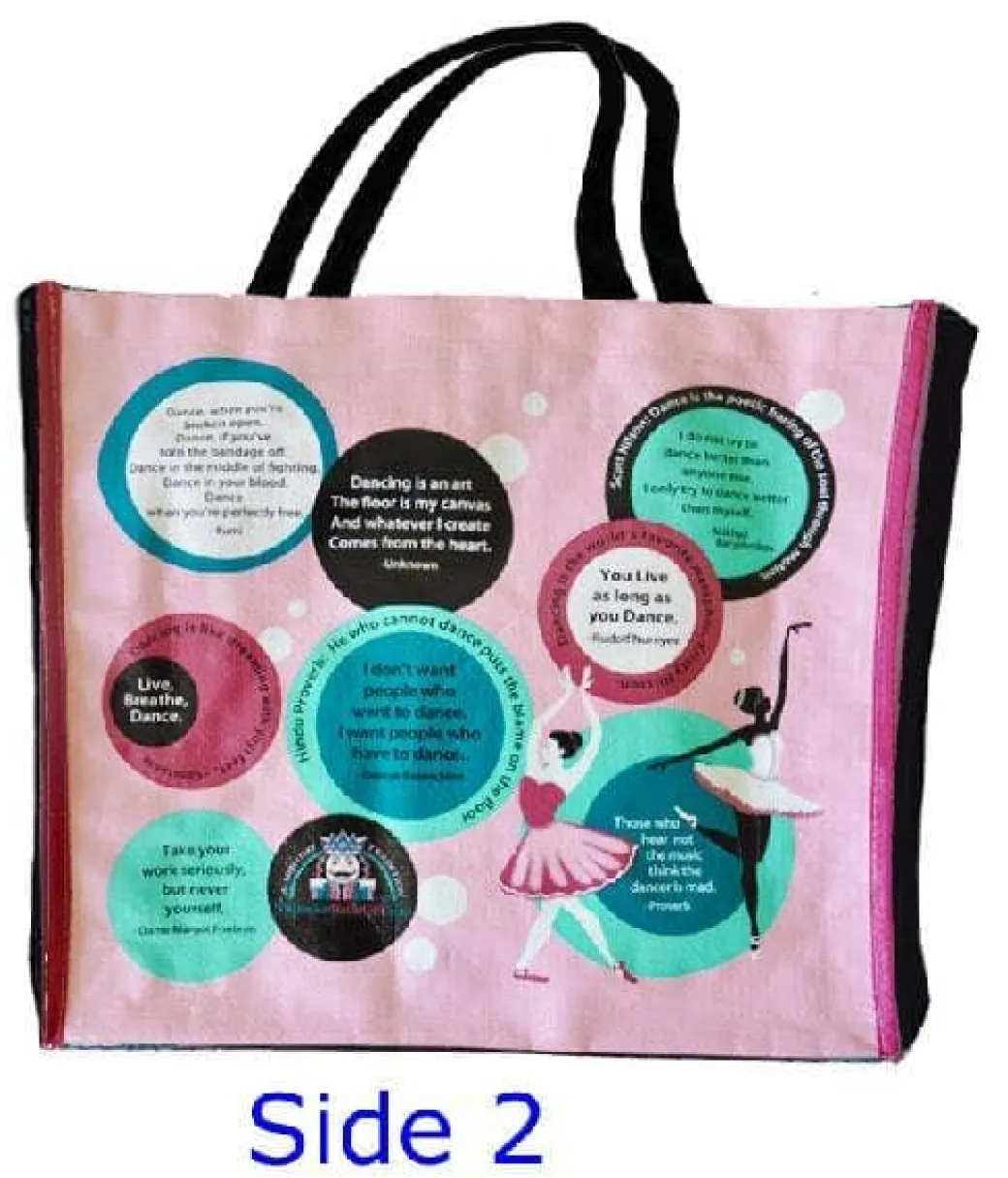 Reusable Ballet Quotes Design Shopping Ballet Bag