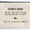 Service Mimosa comical printed zipper pouches with words