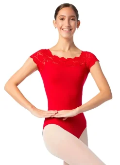 So Danca Cap Sleeve Lace Leotard