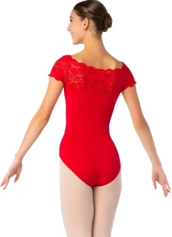 So Danca Cap Sleeve Lace Leotard