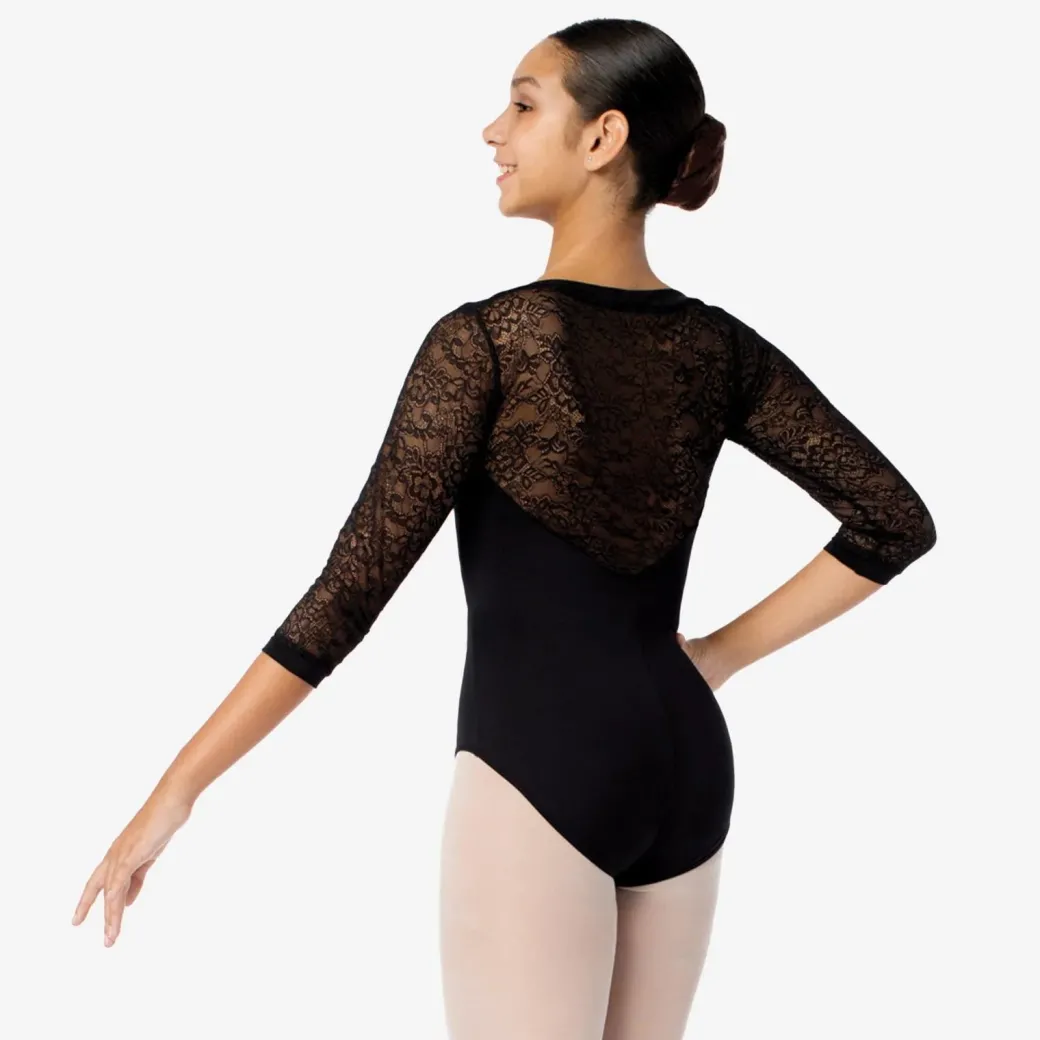 So Danca Desiree Half Sleeve Lace Leotard Womens