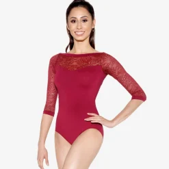 So Danca Desiree Half Sleeve Lace Leotard Womens