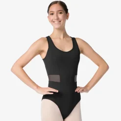So Danca Enya Racer Back Tank Leotard with Mesh Inserts Womens