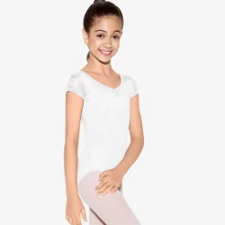 So Danca Fab Deb Floral Lace Cap Sleeve Leotard Girls