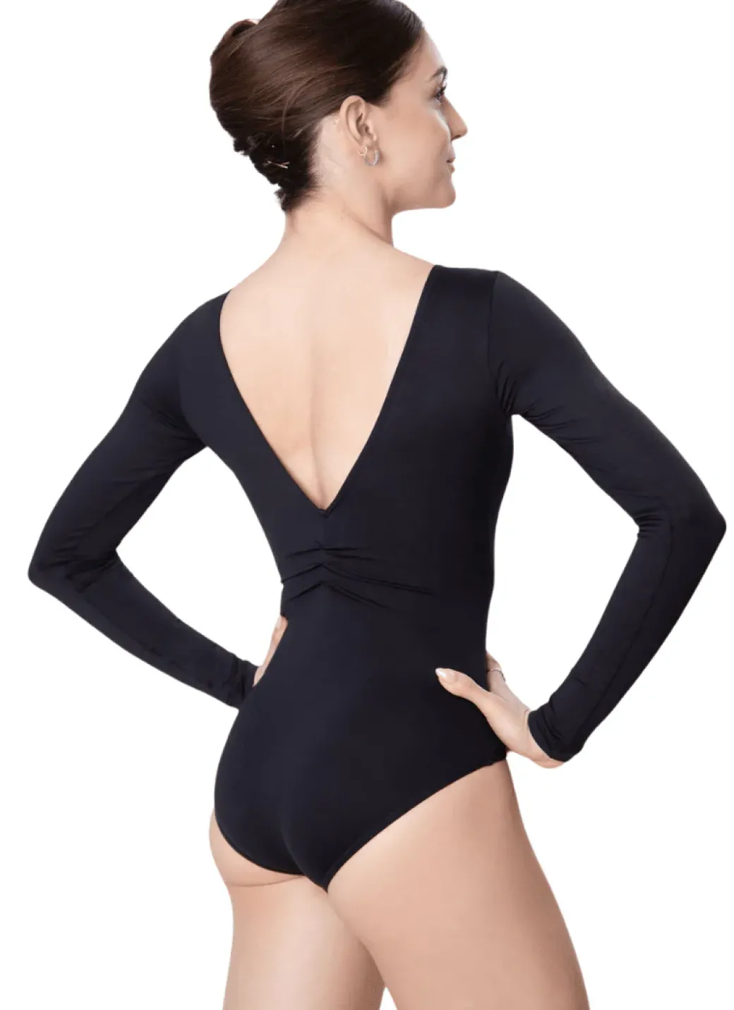So Danca Long Sleeve Leotard with Pinched Front and Back