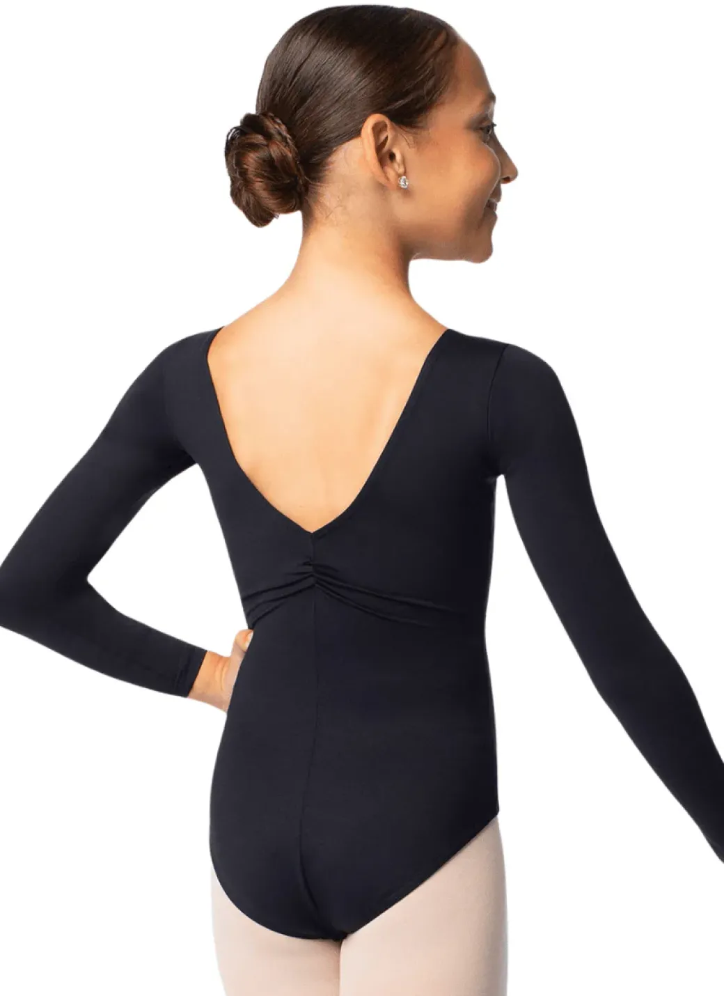 So Danca Long Sleeve Leotard with Pinched Front and Back