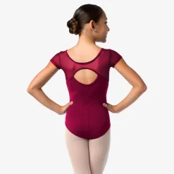 So Danca Nikita Mesh Cap Sleeve Leotard with Keyhole Back Child