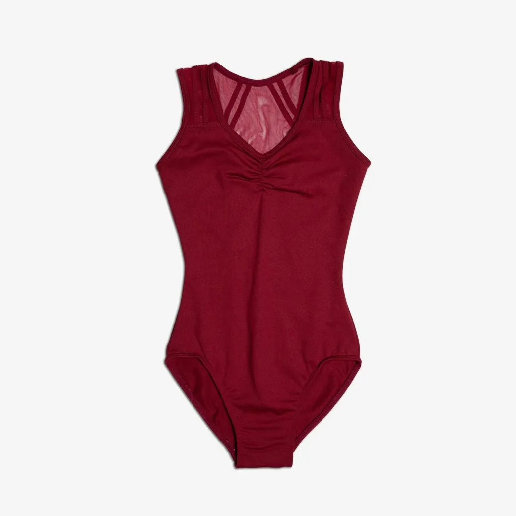 So Danca Polina Tank Leotard with Mesh on Back Adult