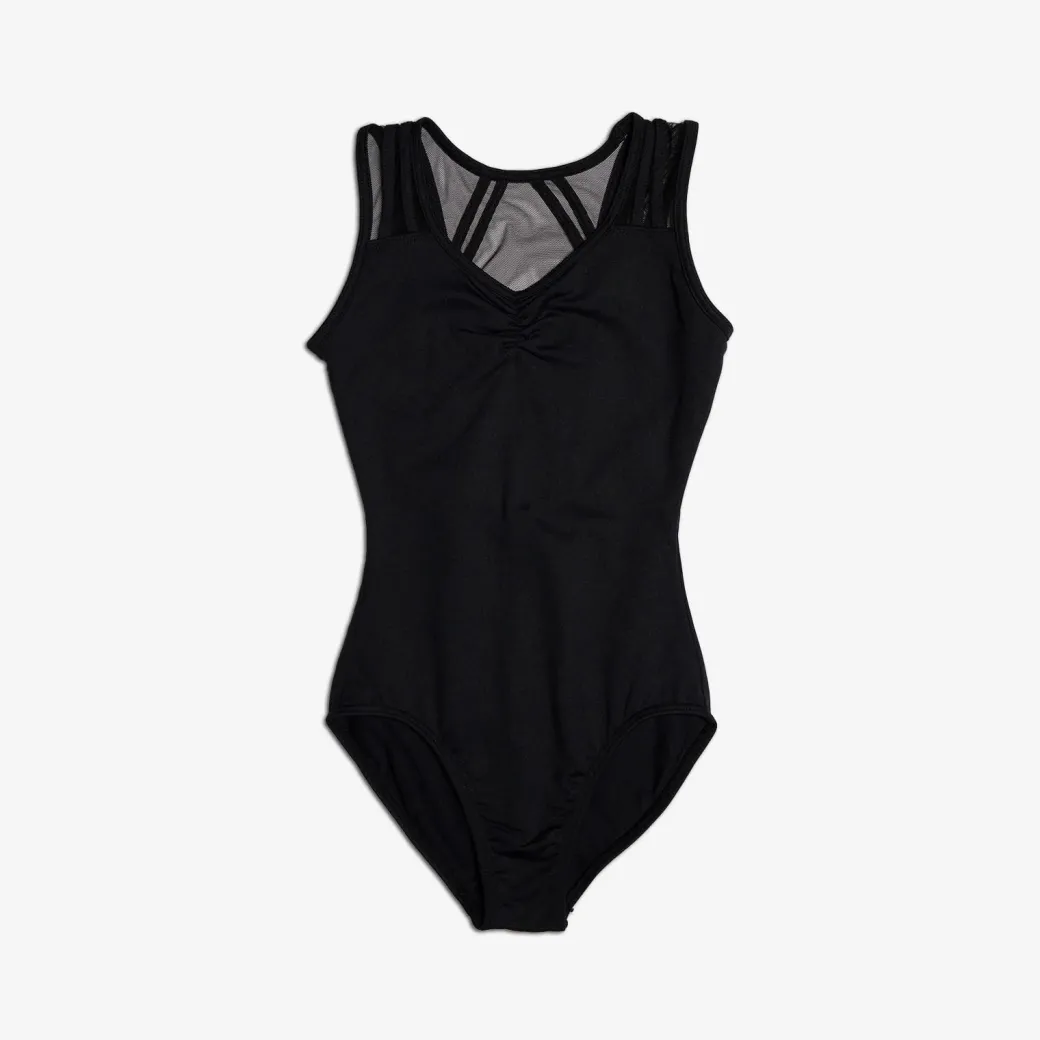 So Danca Polina Tank Leotard with Mesh on Back Adult