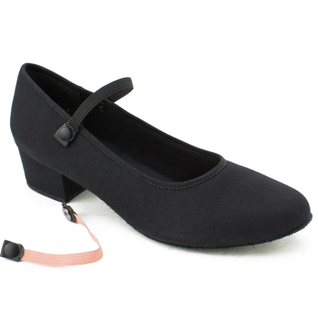 So Danca Adult 1.25" Royal Canvas Character Shoe with Elastic Strap