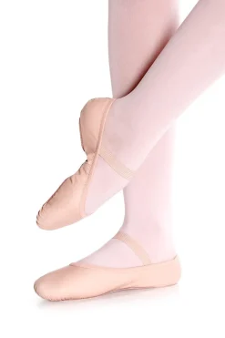 So Danca Child Full Sole Leather Ballet Shoe No Drawstrings Pink