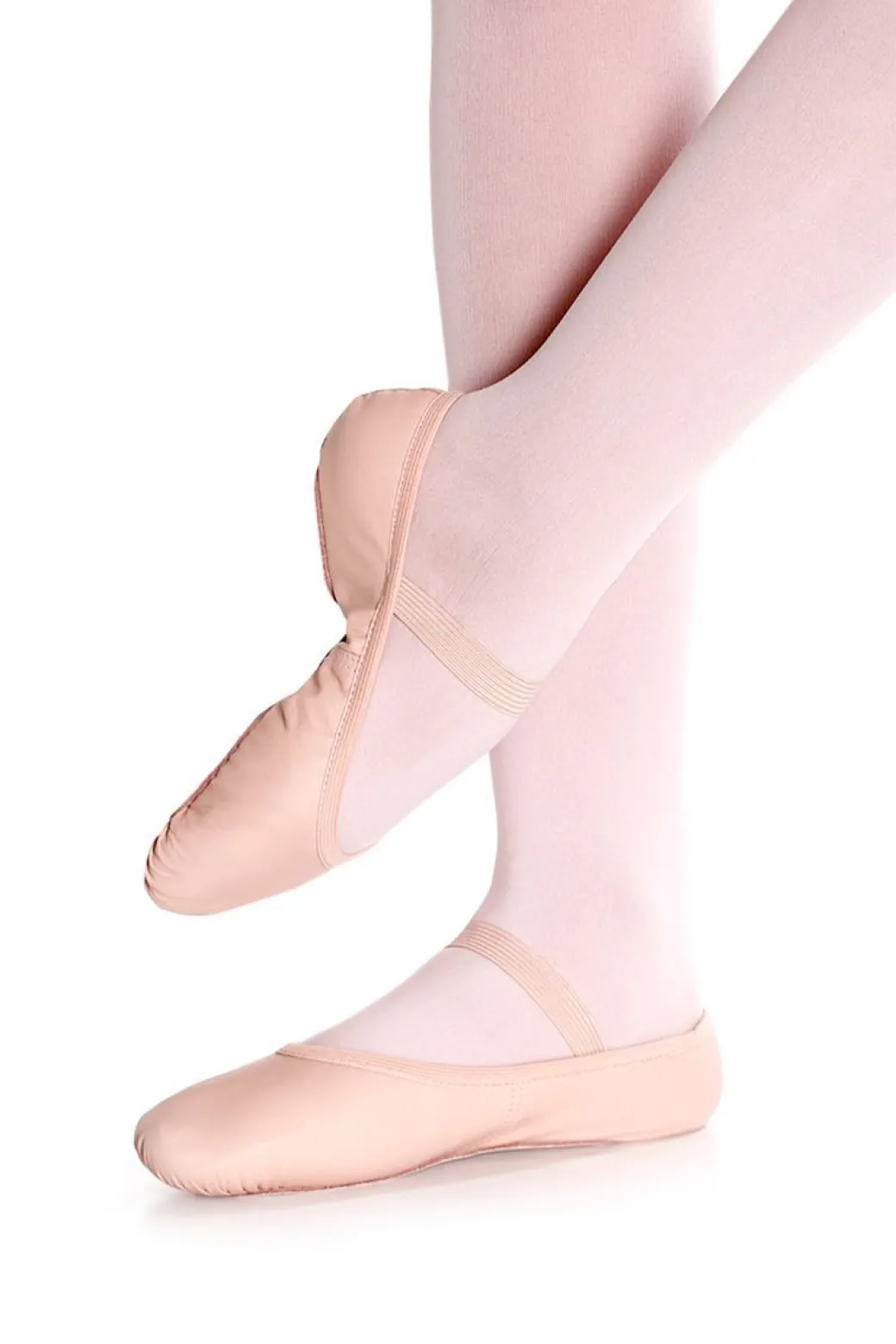 So Danca Child Full Sole Leather Ballet Shoe No Drawstrings Pink