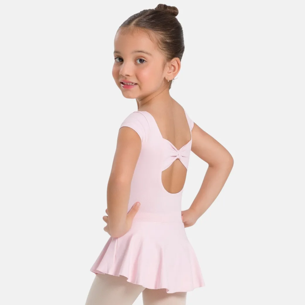 So Danca Christabel Girls Short Sleeve Ballet Dress with Bow