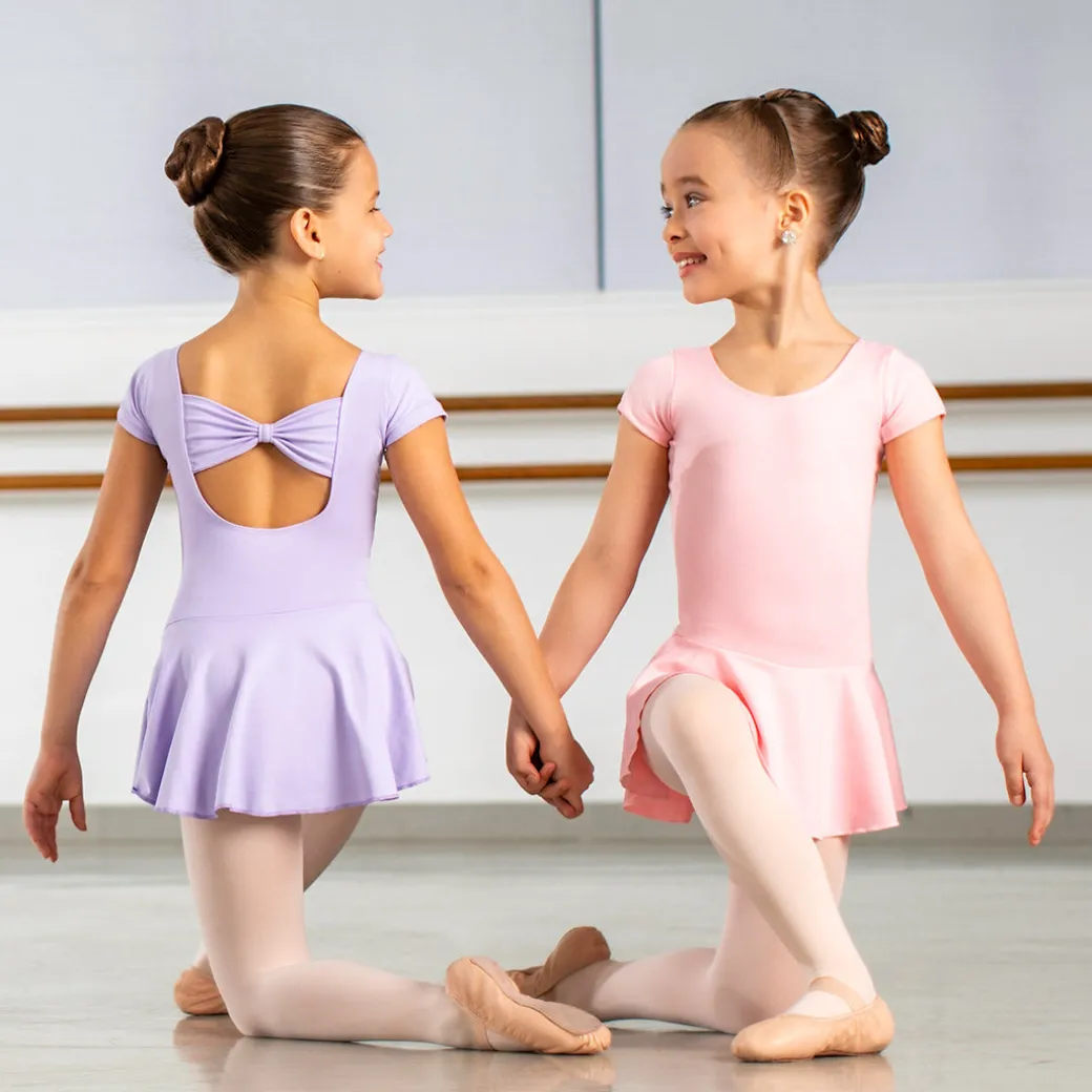 So Danca Christabel Girls Short Sleeve Ballet Dress with Bow