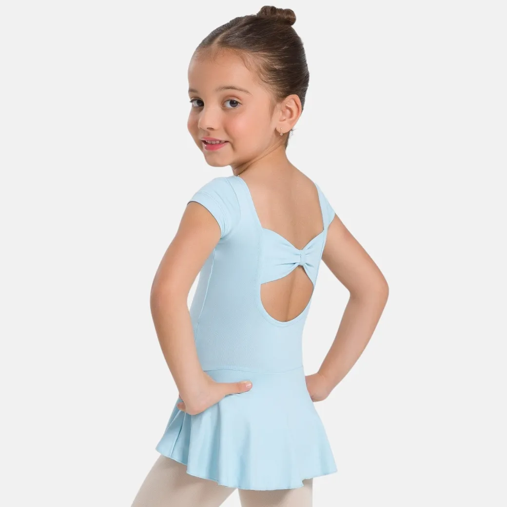 So Danca Christabel Girls Short Sleeve Ballet Dress with Bow