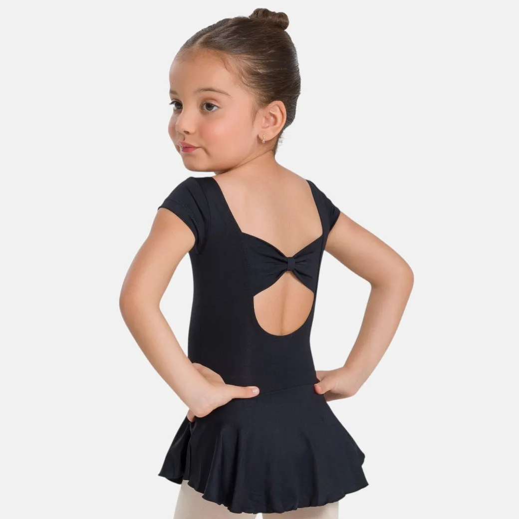 So Danca Christabel Girls Short Sleeve Ballet Dress with Bow