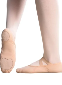So Danca Diamond Vegan Stretch Canvas Split Sole Ballet Shoe Light Pink